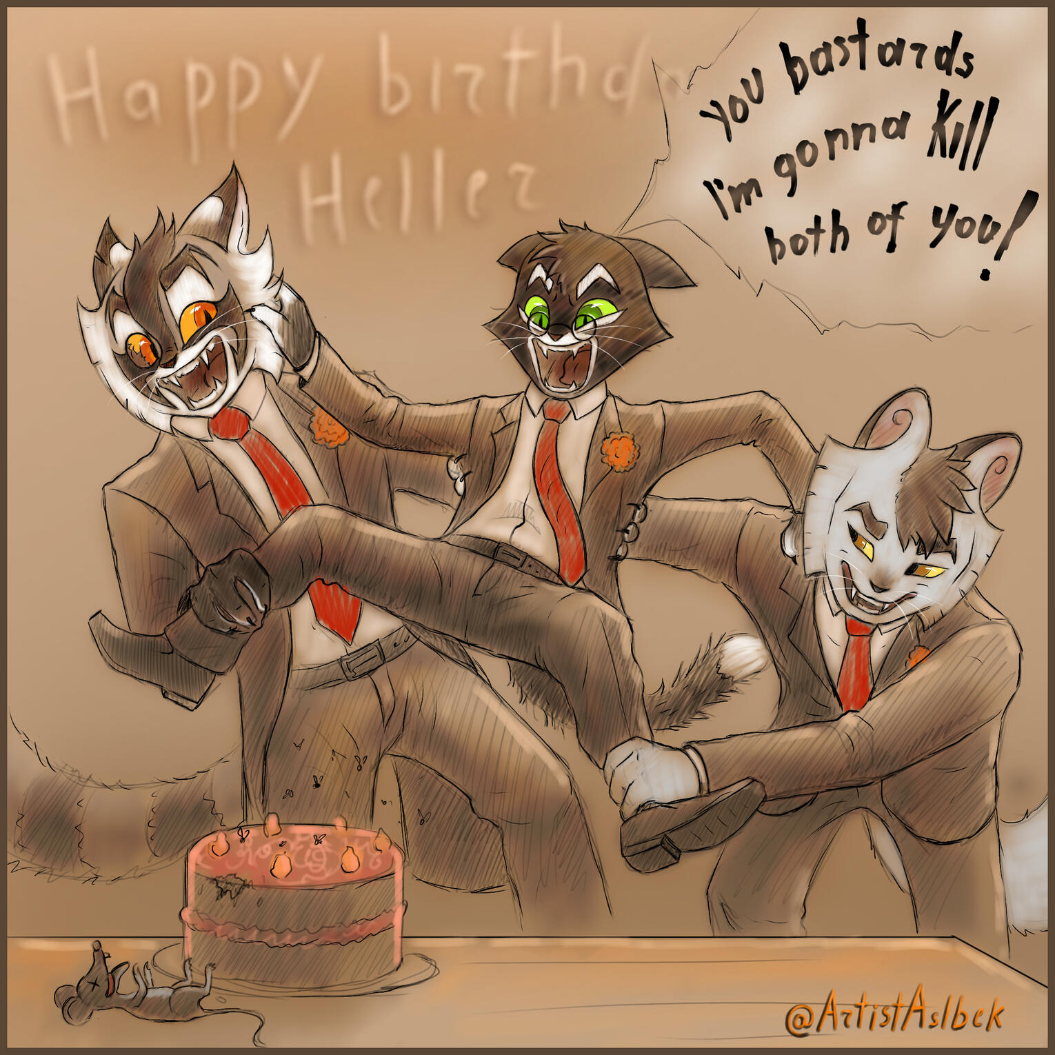 Lackadaisy Happy Birthday Mordecai @ArtistAslbek