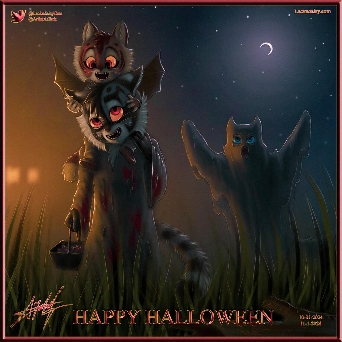Lackadaisy Happy Halloween Calvin, Marcus and Rocky @ArtistAslbek Lackadaisy Happy Halloween Calvin, Marcus and Rocky @ArtistAslbek