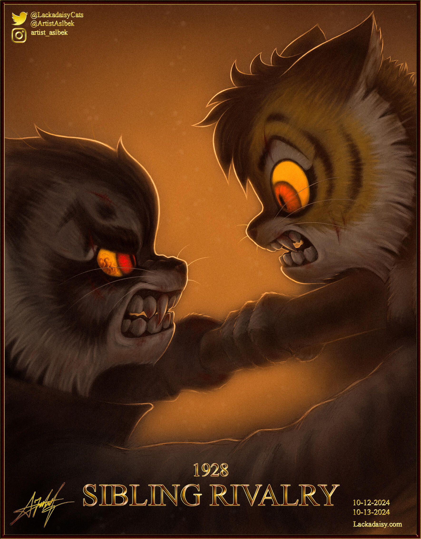 Lackadaisy Sibling Rivalry 1828 @ArtistAslbek